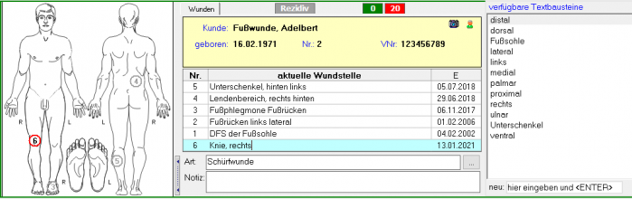 Neue Wunde